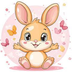 Cute Kangaroo Mascot Logo with Joey