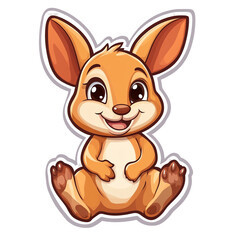 Cute Kangaroo and Joey Mascot Logo