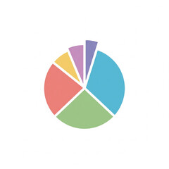 Obraz premium pie chart isolated on white