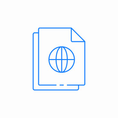 web file icon sign vector