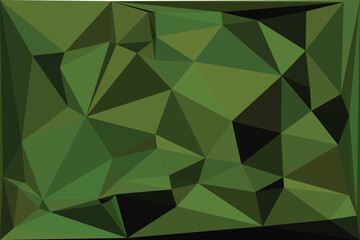 Abstract green low polygonal background texture