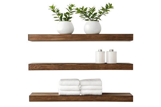 Rustic Floating Shelves Modern Farmhouse Style for Bathroom Organization