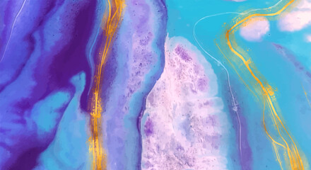 Vibrant Abstract Purple and Blue Ink Texture – Fluid Alcohol Ink Flow with Marble-Like Organic Pattern for Backgrounds, Wallpapers, and Artistic Projects