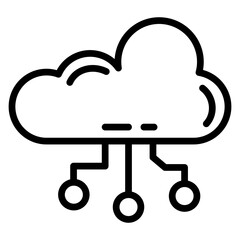 Big Dataspace vector line icon design