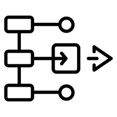 Workflowspace vector line icon design
