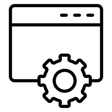 Web Developmentspace vector line icon design