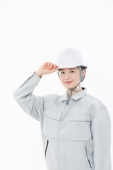 作業着を着たビジネスウーマン
