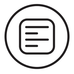 Left Alignment Vector Line Icon Design