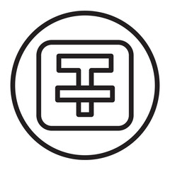 Strikethrough Vector Line Icon Design