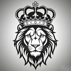 Obraz premium vintage mascot lion king logo
