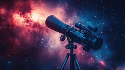 Powerful telescope pointed at nebula