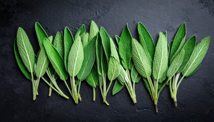 Sage - A fragrant herb used in American Thanksgiving dishes, like stuffing, as well as in sausage...
