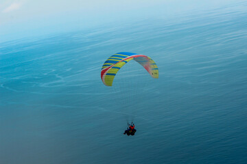paragliding in the sea