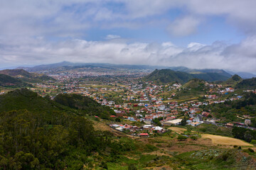 Aerial view of La Laguna valley from Mirador Jardina