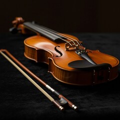 Fototapeta premium violin viola instrument music sound bow strings tune horsehair delicate art arts skill wooden close up isolated antique cello elegant timeless play classical artist orchestra quartet concert harmony 