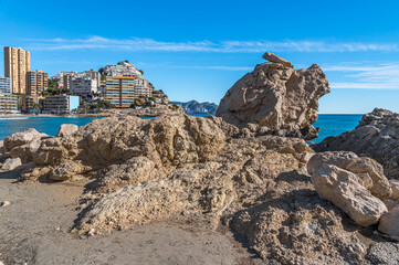 View of the beach of Cala de Finestrat, Spain