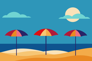 beach umbrella on the beach