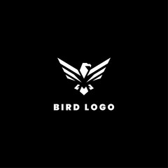 Flying bird logo design icon symbol vector illustration.
