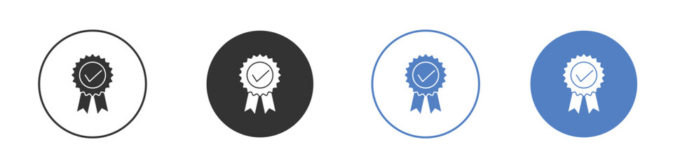 Award icon collection for app in black and blue colors