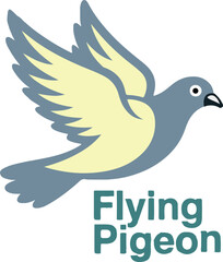 Flying pigeon bird logo vector .
