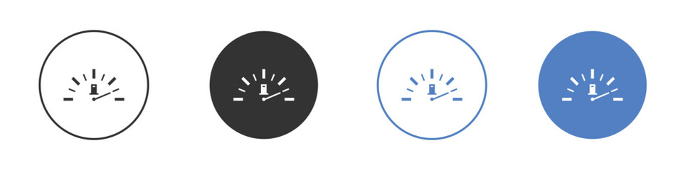 Gauge icon collection for app in black and blue colors