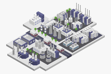 Station for production of electricity and energy isometric