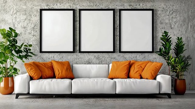 Empty frames living room