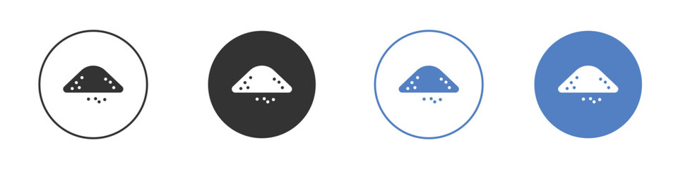 Mound icon collection for app in black and blue colors