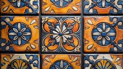 Vibrant patterned ceramic tiles