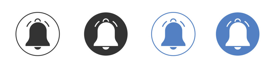 Notification icon collection for app in black and blue colors