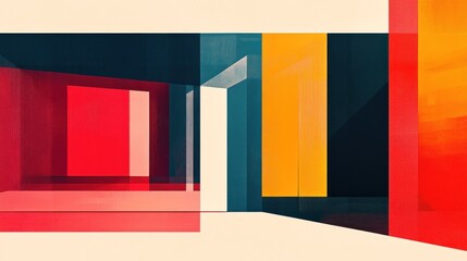 Abstract architectural interior