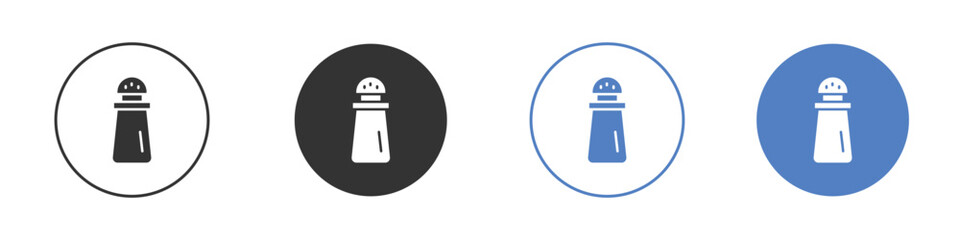 Salt pepper icon collection for app in black and blue colors