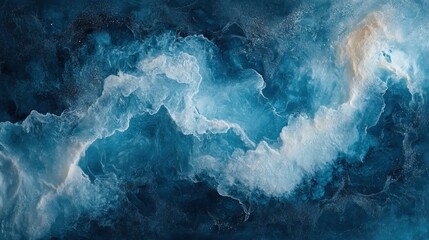 Deep ocean currents, abstract art