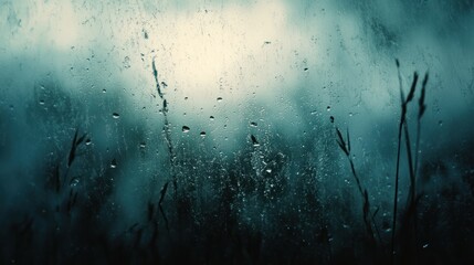 Misty window view