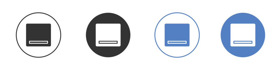 Obraz premium Window Minimize icon collection for app in black and blue colors