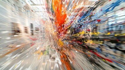 Abstract paint explosion