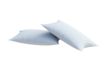 Two new pillows isolated on white background. Contemporary cushion. 3d render