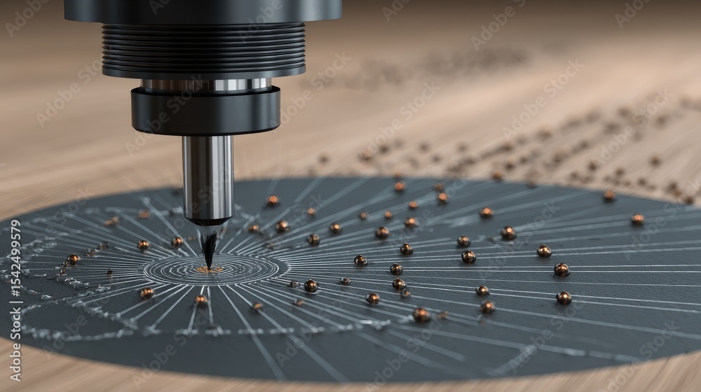 Poster cnc jewelry milling machine executing toolpath from cad input file