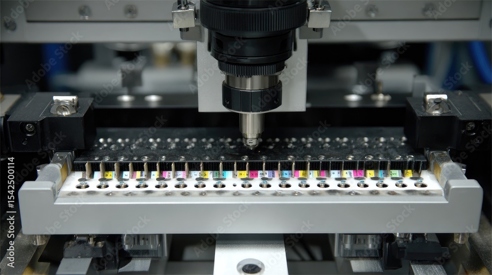 Poster engraving unit processing nameplate with precision-guided laser path