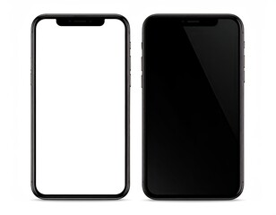 Modern Mobile Phone Isolated on White Background