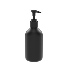 black plastic bottle