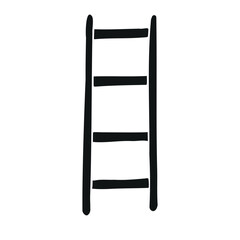 Vector hand drawn sketch doodle stairs isolated on white background