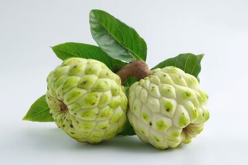 Obraz premium Annona custard apple on a white background