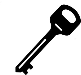 key on white background