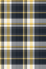 Thread background check vector, expensive tartan textile seamless. Event fabric pattern texture plaid in amber and dark colors.