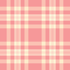 Classic plaid pattern in soft pink and beige. Versatile for backgrounds, textiles, design. Evokes warmth, comfort, a sense of tradition. Perfect for branding.