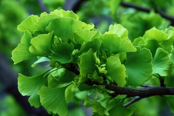 Ginkgo biloba also known as Maidenhair tree or Forty coin tree