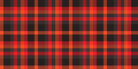 Vibrant red and orange plaid pattern, perfect for autumnal designs, textile prints, or website backgrounds.
