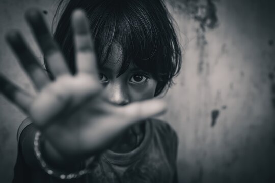 Child abuse and violence halt mistreatment of children rights violations human trafficking