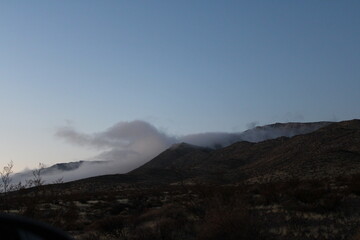 Time lapse clouds over the mountains
